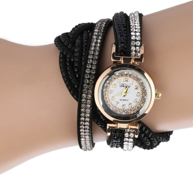 Women Bracelet Watches Ladies Love Leather Strap
